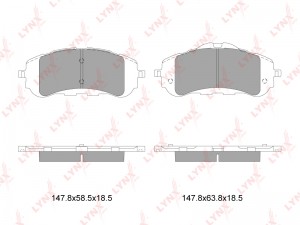 Колодки тормозные дисковые передние BD-6114 LYNXAUTO