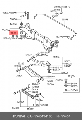 Сайлентблок 5545434100 HYUNDAI KIA