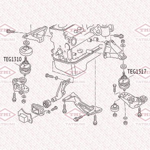 Опора двигателя правая AUDI A4/A6 95- TEG1310 TEG1310 TATSUMI