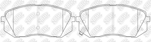 Колодки тормозные дисковые KIA Optima JF 2.4L GDI AT GTL/JF 2.0L MPI AT Luxe/JF  PN0578 NIBK