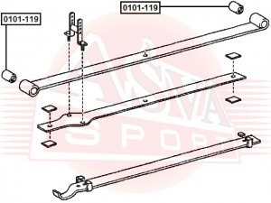 САЙЛЕНТБЛОК ЗАДНЕЙ РЕССОРЫ TOYOTA/NISSAN/ISUZU 101119 0101-119 ASVA
