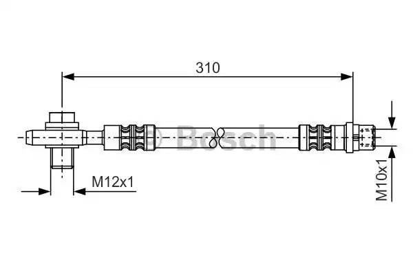 шланг торм. зад.\ Audi A6, VW Passat 1.8-4.2i/TDi 97-05 L=310 1 987 476 308 BOSCH