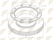 Диск тормозной BPW о.н.0308835057  Новтрак 160050076 SONDER