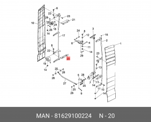 Держатель 81629100224 MAN