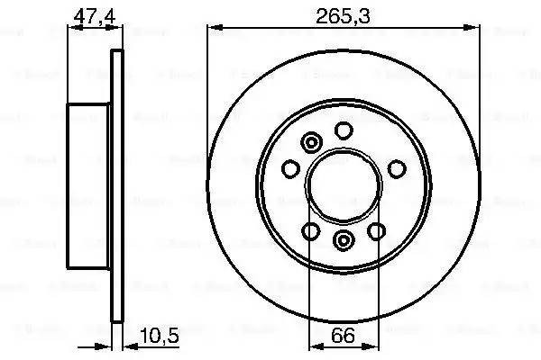 Диск тормозной RENAULT Espace 3 (98-) задний (1шт.) BOSCH 0 986 478 305 BOSCH