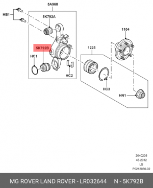 сайлентблок зад. подв. нижн.плав.!\ Land Rover Range Rover 4.2/4.4/3.0TD 02> LR032644 LAND ROVER