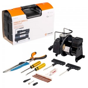 Компрессор (30 л/мин) 6 Атм "AIRLINE" Tornado S (в кейсе, 2отверт., ремкомп.б/к  CA-020-01N AIRLINE