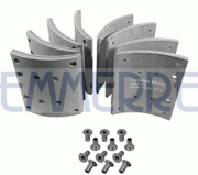 Накладки тормозные 19496 1-рем с заклепками AC212510 EMMERRE