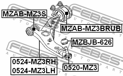 FORD FOCUS C-MAX/ FOCUS II MZAB-MZ3BRUB FEBEST