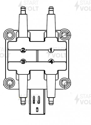 Катушка зажигания Dodge Caravan (00-) 2.4i SC 0350 SC 0350 START VOLT