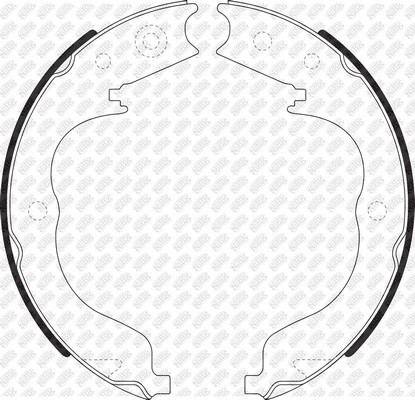 Колодки тормозные MITSUBISHI Lancer (08-) задние барабанные (4шт.) NIBK FN0625 NIBK