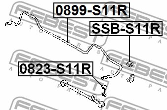Тяга стабилизатора 0823-S11R 0823-S11R FEBEST