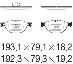 Колодки передние BMW 5 F10 2010-, 7 F01 08-15 SP2212 SP2212 SANGSIN