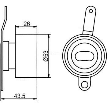 Ролик ГРМ натяжной Honda Accord VI, Civic V-VI, CRX III, HR-V (GH) 1.4-1.6 (91-) GT90040 GMB
