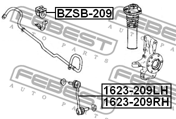 Втулка стабилизатора MERCEDES BENZ 224, 209CDI, 211CDI, 215CDI, 218CDI 906 BZSB- BZSB-209 FEBEST
