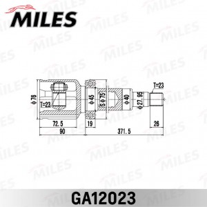 ШРУС внутренний правый FORD FOCUS C-MAX CAP 2003-2007 [EU] GA12023 GA12023 MILES