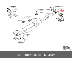 ПАЛЕЦ ЗАДНЕЙ РЕССОРЫ 48423E0210 HINO