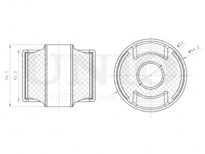 С/блок задний переднего нижнего рычага RMP-20363 UNIO