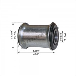 Сайлентблок MAN F90,F2000,TGL,TGM,TGA,TGS,TGX замка кабины,низ (14x30/37x48) MAN 400.580 MANSONS