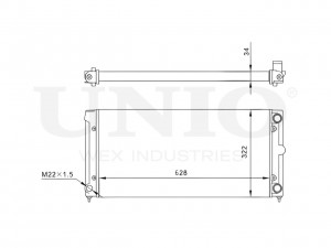 Радиатор охлаждения двигателя RAD-10080 UNIO