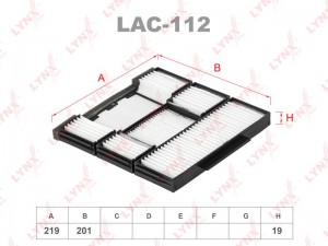 фильтр салона!\ Toyota Corolla 1.4-2.0D 16V 97-02 LAC-112 LYNXAUTO