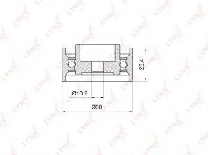 Ролик направляющий / ГРМ подходит для KIA Sportage(K00) 2.0 94-99, MAZDA 626(GD) PB-3020 LYNXAUTO