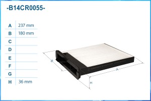 Фильтр салонный пылевой B14CR0055 B14CR0055 CWORKS