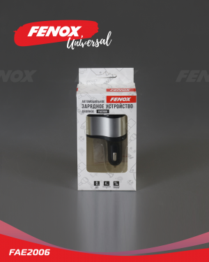 Автомобильная зарядка двойная  5.7*9.5 см FAE2006 FAE2006 FENOX