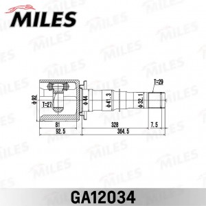 ШРУС внутренний правый LAND ROVER DISCOVERY IV 2010-2016 GA12034 GA12034 MILES