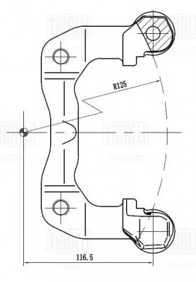 Скоба суппорта для а.м VW Polo Sedan RUS  10- 1ZC зад. CF 190617 CF190617 TRIALLI