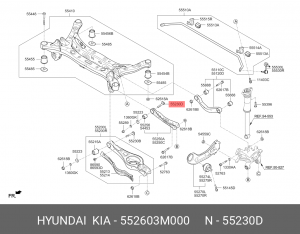 болт развальный!\ Kia Sorento, Hyundai Creta 55260-3M000 HYUNDAI