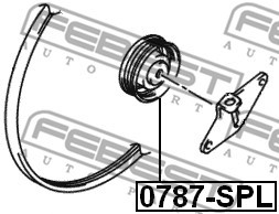 Ролик натяжной 0787-SPL 0787-SPL FEBEST