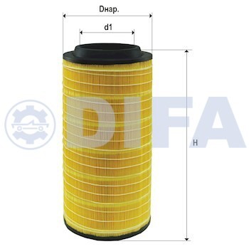 Элемент фильтрующий КАМАЗ воздушный ЕВРО-5 внешний DIFA DIFA43109 DIFA
