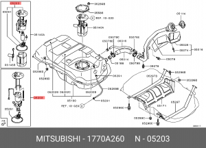 фильтр топливный!\ Mitsubishi Outlander 06>/ASX 10-16 1770A260 MITSUBISHI
