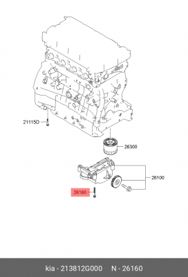 болт! М12\ Hyundai, KIA 213812G000 HYUNDAI