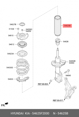 Пыльник амортизатора 54625-F2000 54625F2000 HYUNDAI KIA