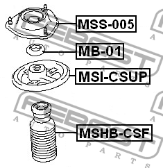 Пыльник амортизатора передний MITSUBISHI LANCER CS 2000-2009 MSHB-CSF MSHBCSF FEBEST