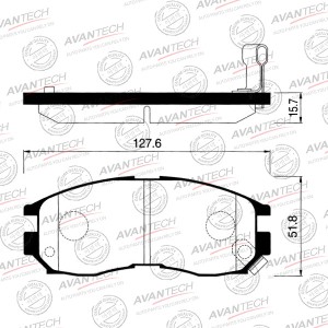 Колодки тормозные дисковые Avantech передние (противоскрипная пластина в компл.) AV951 AVANTECH