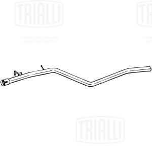 Труба соед. (средняя часть) Renault Duster (10-) (алюм. сталь) (ECP 0606) ECP 0606 TRIALLI