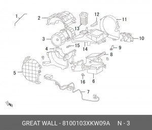 Фильтр воздушный салона HAVAL H8 угольный OE 8100103XKW09A GREAT WALL