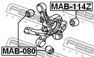 Сайлентблок задней цапфы MAB-114Z FEBEST