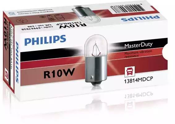 Лампа 24V R10W BA15s Master Duty PHILIPS 13814MDCP PHILIPS