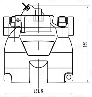 Суппорт торм. Renault Scenic III (09-)/Grand Scenic III (09-) перед. прав. d=57м CF 204602 TRIALLI