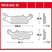 Колодки дисковые MCB802SI MCB802SI TRW LUCAS