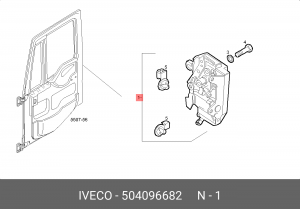 замок двери! правый\ Iveco Eurocargo/Stralis/Trakker 504096682 IVECO