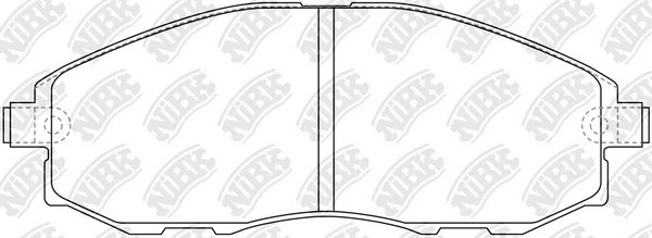 Колодки тормозные HYUNDAI Starex H-1 (-02) передние (4шт.) NIBK PN0434 NIBK