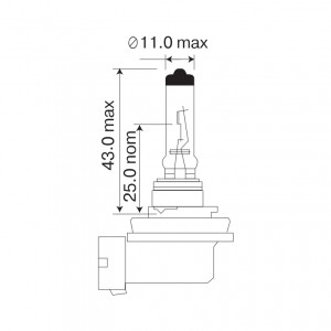 Лампа галогенная H8 12V 35W "Маяк" 52820 MAYAK