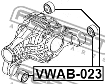 Сайлентблок AUDI Q7 редуктора заднего моста FEBEST VWAB-023 FEBEST