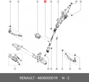 кардан вала рулевого!\ Renault Master IV 480800001R RENAULT