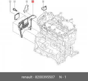кожух ремня ГРМ!\ Renault 8200395507 RENAULT